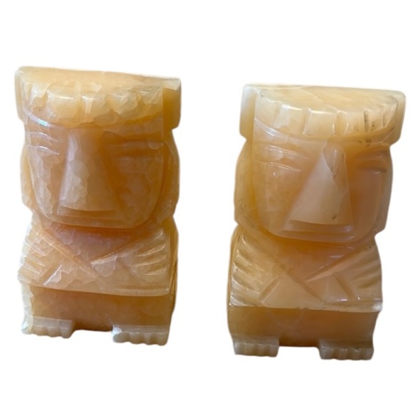 BOOKENDS ⭐️ Vintage marble aztec Bookends - Picture 1 of 7
